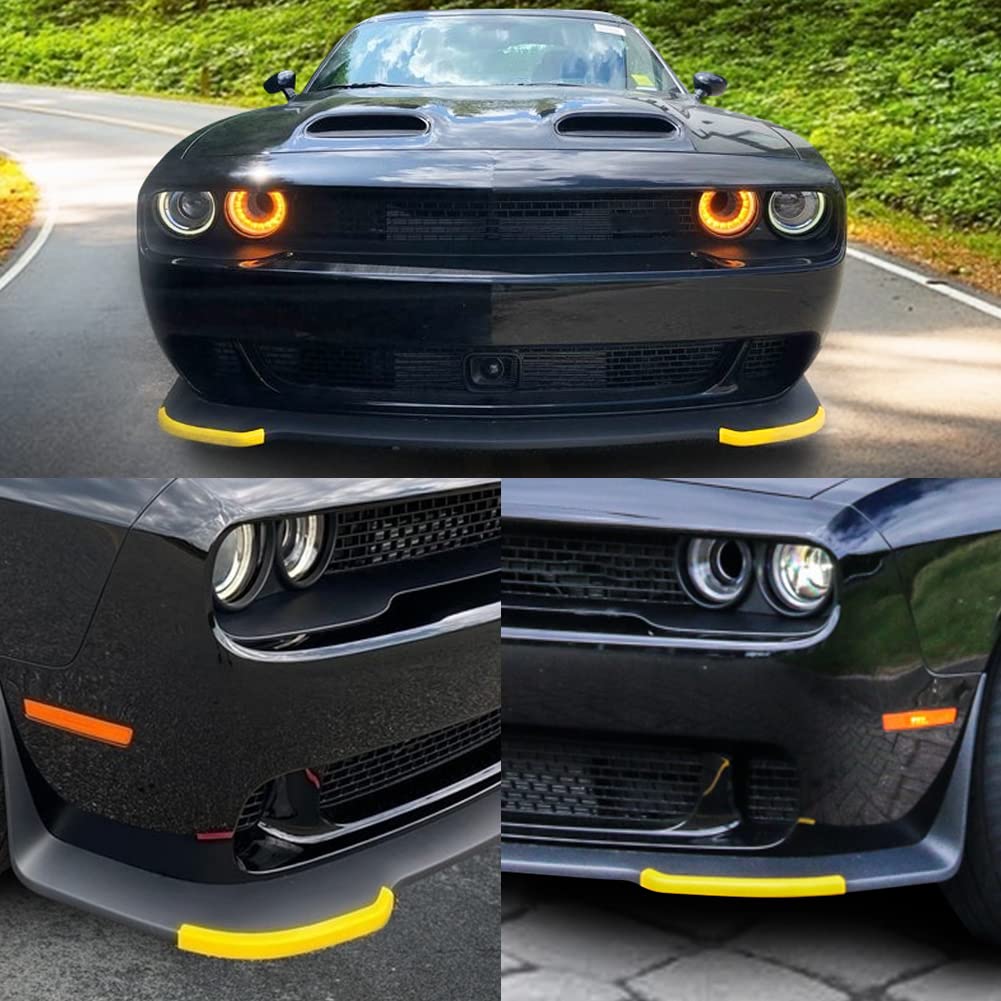 Yellow Front Bumper Lip Splitter Guard – Fits Dodge Challenger SRT Hellcat 2015-2020