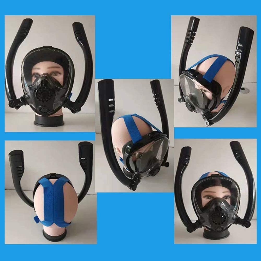 MRKU Occhiali da Sub Maschera da Sub Completamente asciutta Maschera da Snorkeling con separazione circolatoria e respiratoria monodirezionale Adatta per Adulti e Bambini