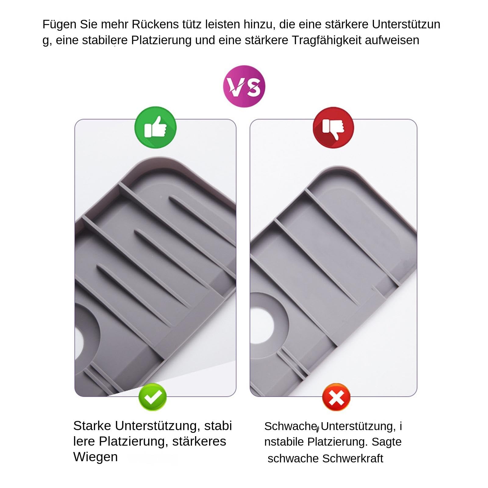 Protection évier Cuisine Salle De Bain Lot 2 Tapis D'Aspiration Évier Silicone + Pinceau Bois - Protection Anti-Éclaboussures Cuisine
