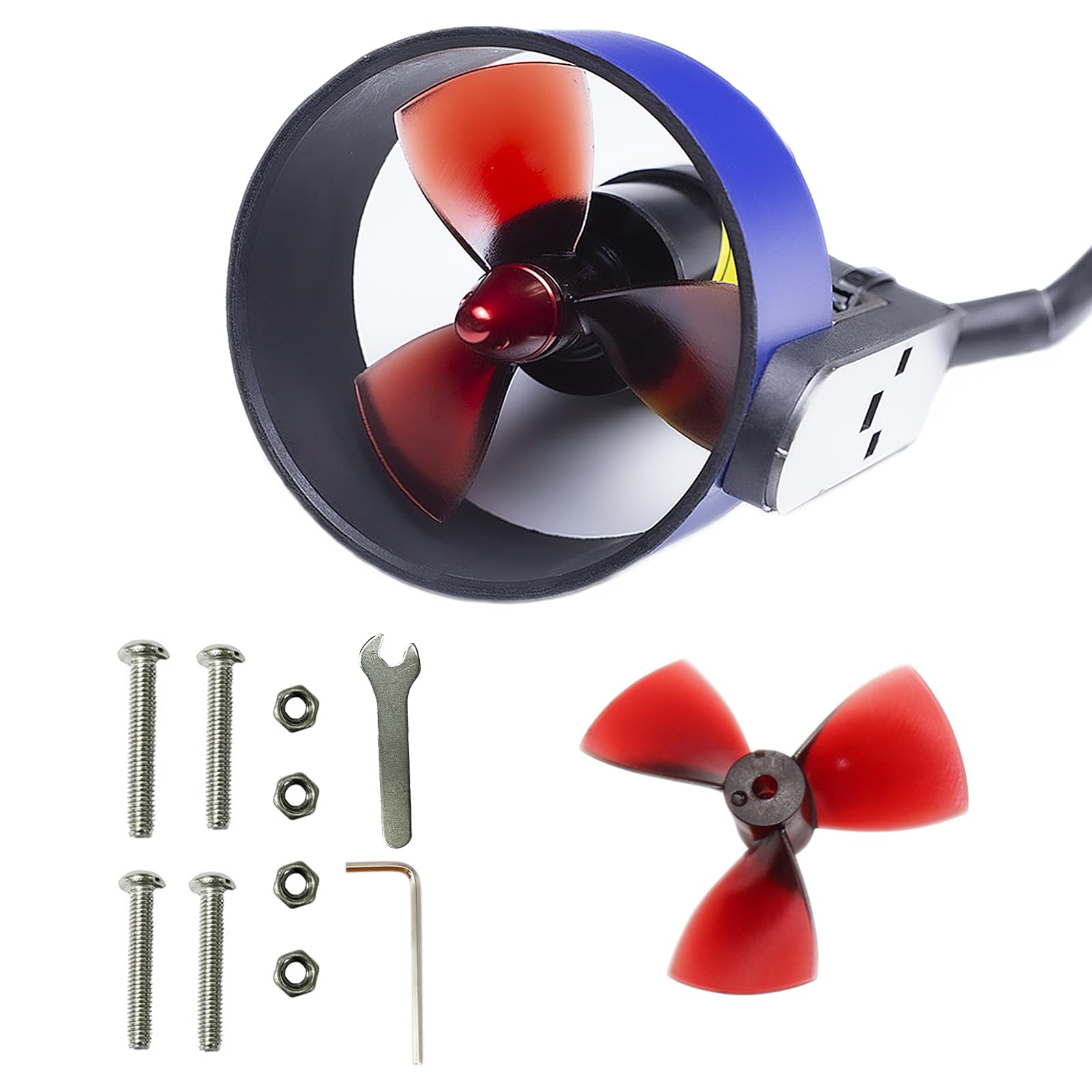 U5 Brushless Underwater Thruster 24V 800W Brushless Motor 7kg Thrust Fresh Water Thruster for Inflatable Boats,ROVs,Kayaks (CW Thruster)