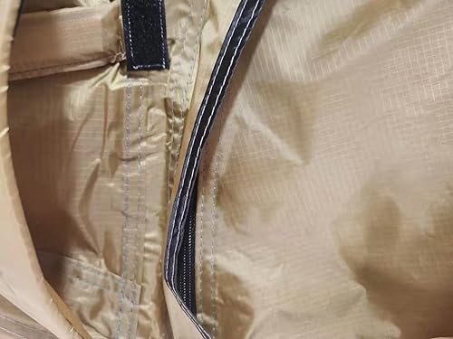 Miniatura 9 de Tipi - Tienda de campaña de media pirámide de malla para 2-4 personas, tienda de campaña con estufa ignífuga Jack para tubos de combustión, malla