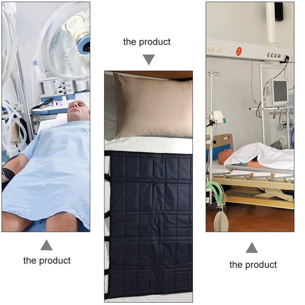 Sábanas Deslizantes Planas Reutilizables Sábanas Deslizantes con Asas para Traslados de Pacientes Giro Reposicionamiento En La Cama Cuidado en El Hogar, Azul