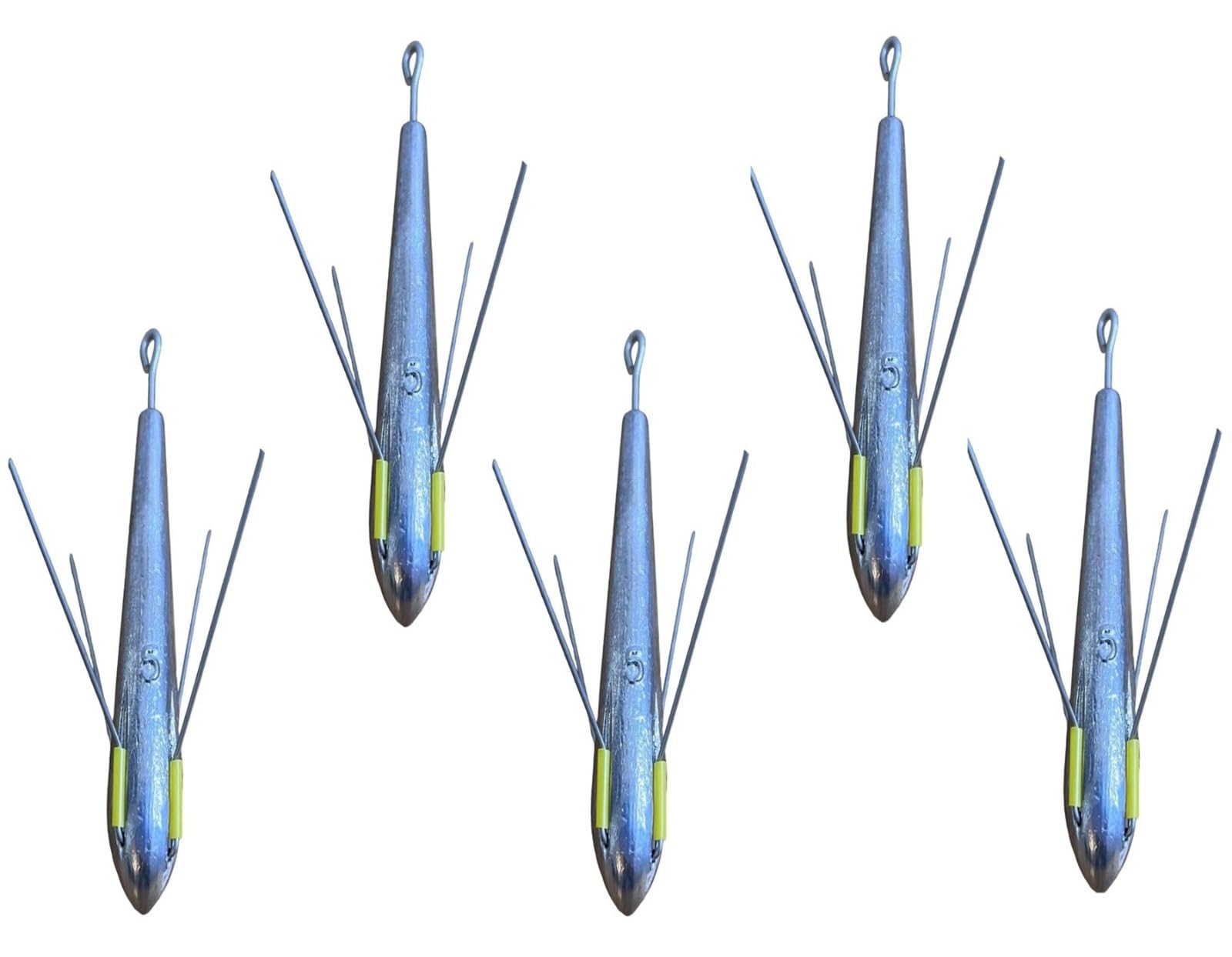 Grip Weight For Sea/Beach Fishing/gripper weights/Breakaway (5 Pack) 3oz 4oz 5oz 6oz 7oz 8oz 9oz (5oz x 5)