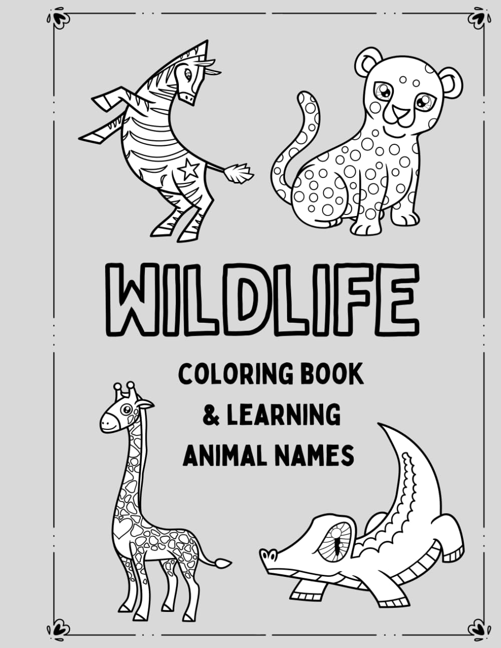Wildlife: Coloring book for kids