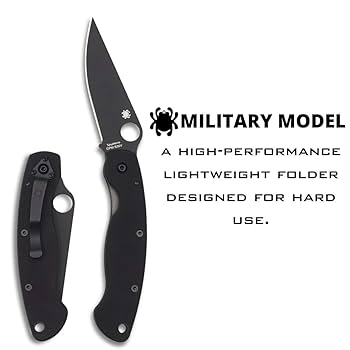 Amazon.com : Spyderco Military Model Signature USA-Made