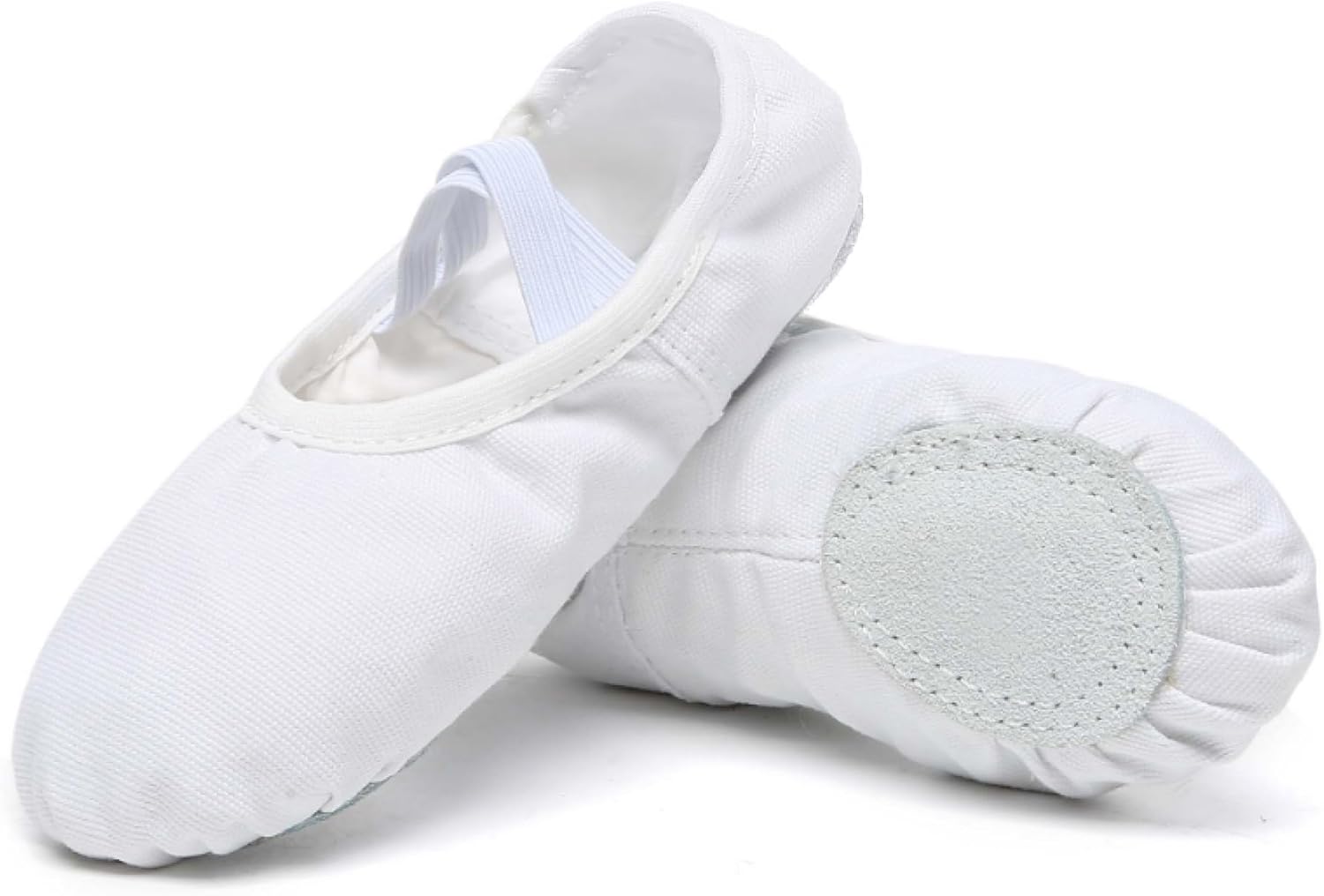 Danzcue Women's Ballet Flats - Soft Canvas/PU Leather