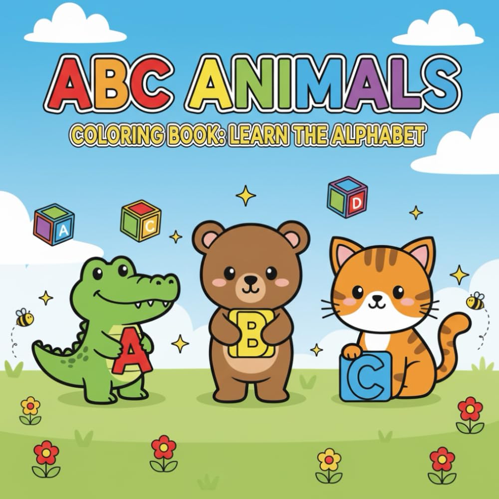 ABC ANIMALS: COLORING BOOK: LEARN THE ALPHABET (JIRIRITA's Coloring Books)