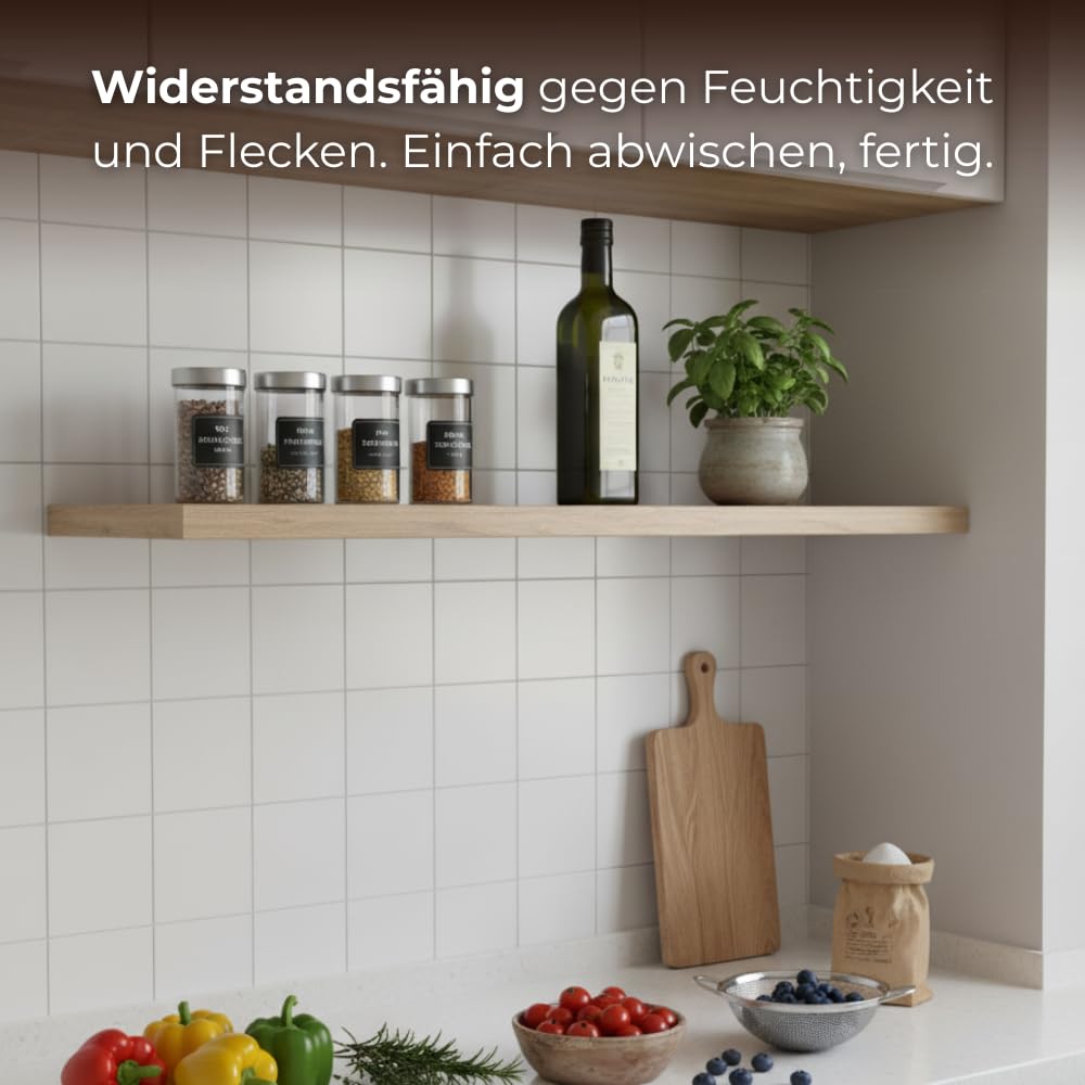 AUPROTEC Pannello in legno 19 mm, 100 x 50 cm, ideale per ripiani, console, scaffali e fai da te, grigio, bordo in ABS da 1 mm