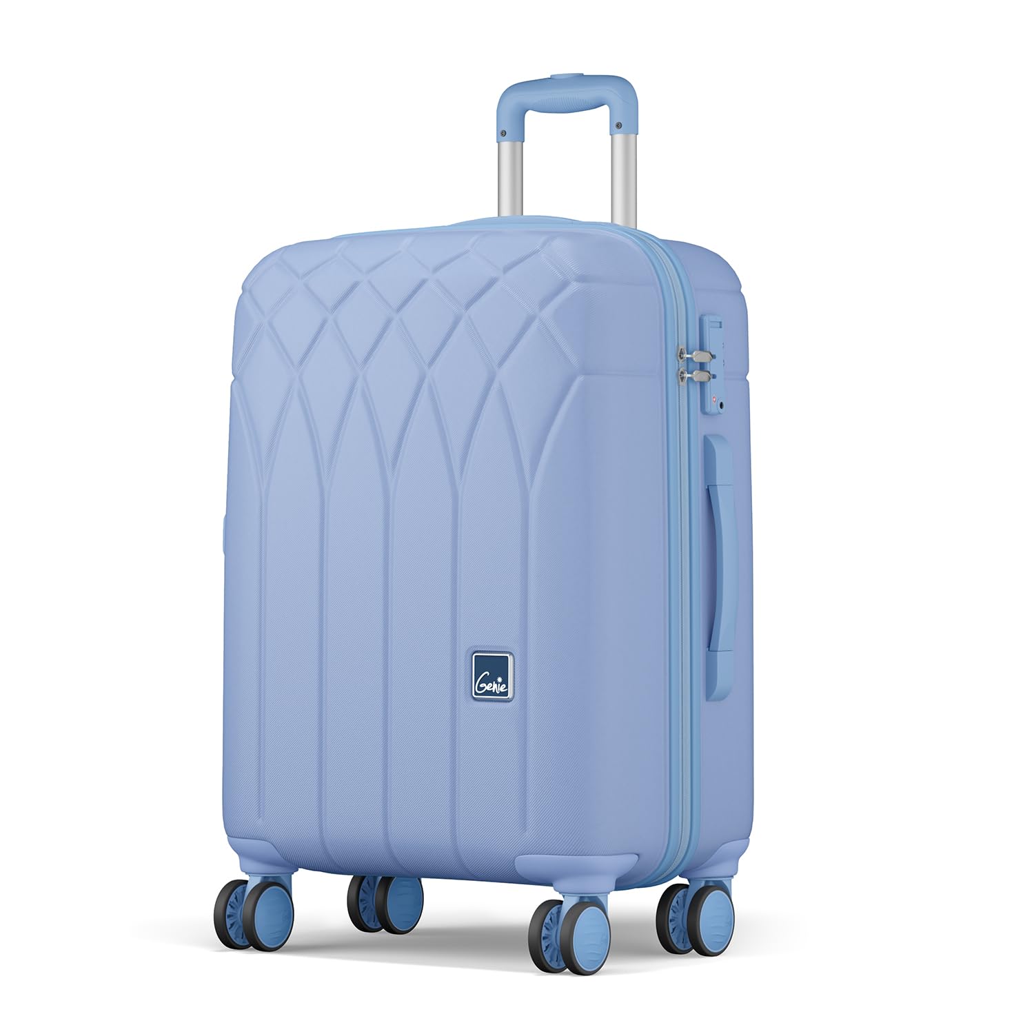 Plastic Dew Trolley Bag Large Size, 78Cm Hard Side Spinner Wheel Travel Bag For Women, 8 Wheels Luggage Suitcase For Travelling, Scratch Resistant, Check-In Trolley Suitcase, Chalk Blue-image-37