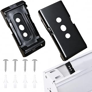 Roller Blind Mounting Brackets, 36mm Spring Loaded Window Shade Brackets, Heavy Duty Replacement Hardware for Roman Shades, Zebra Blinds, Roller Blinds, Inside/Outside Mount（Black）