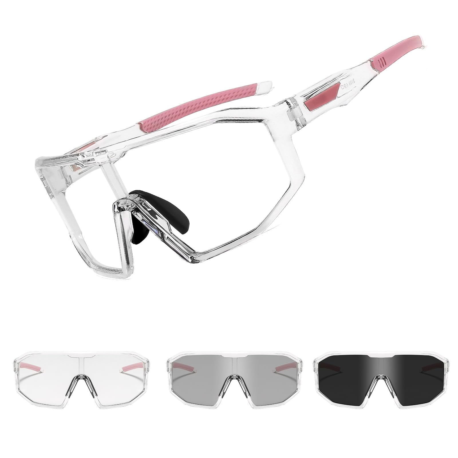 Fotocromatici Occhiali Da Ciclismo Sportivi Donne Uomini MTB Trasparenti Lenti Bici Bicicletta UV400