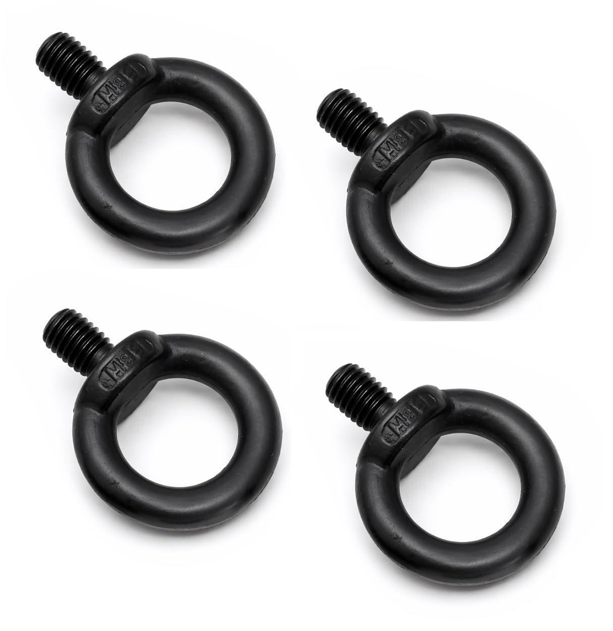 4pcs of M8 Matte Black Eye bolt 316 A4 stainless steel marine grade male thread eyebolt (M8)