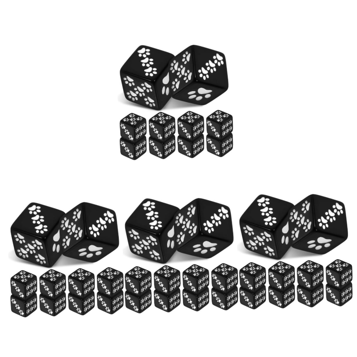 ibasenice 40pièces Dés avec Motif Patte De Dessin Animé Dés De Jeu Accessoires pour Jeux De Société
