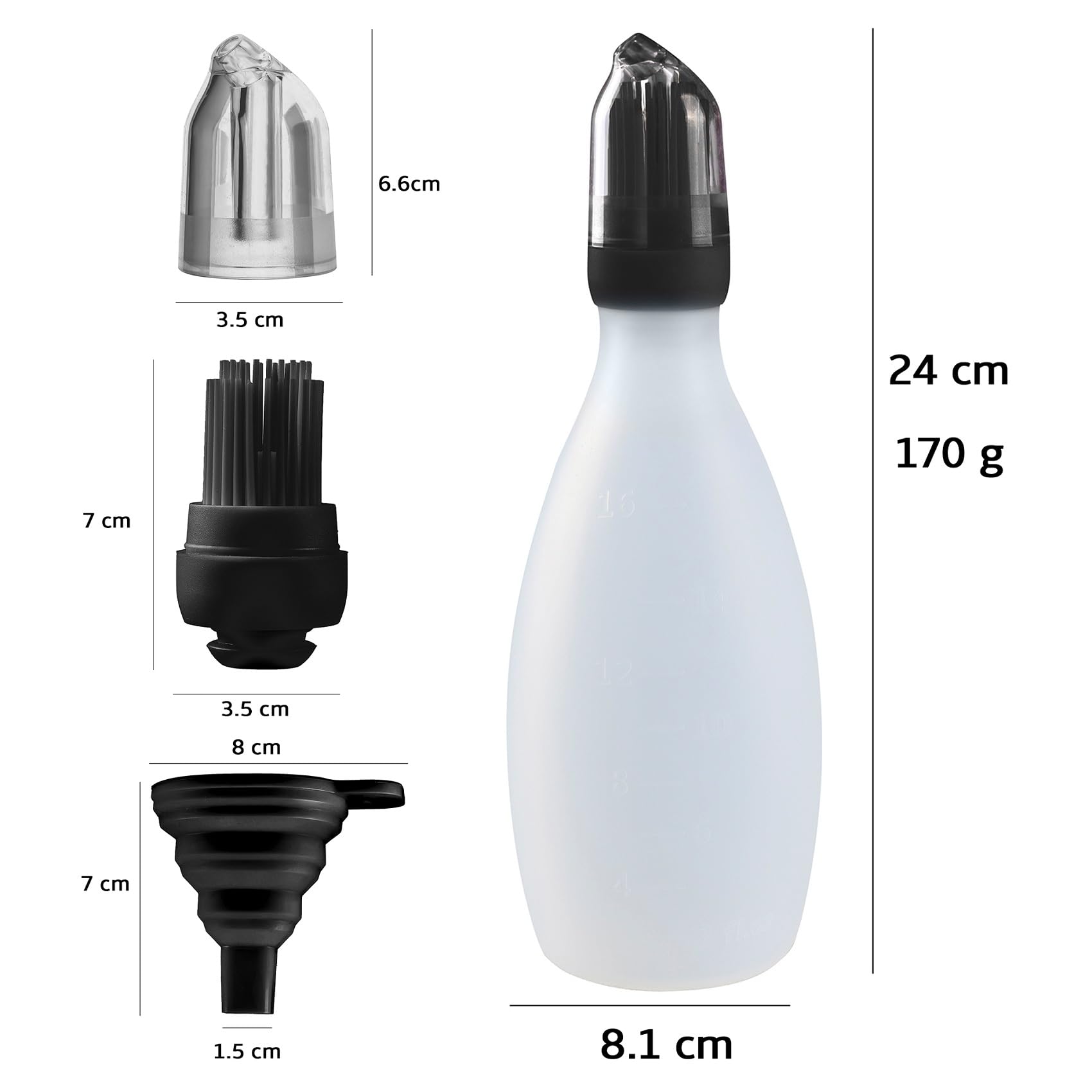 Gourmet Easy Pinceau en silicone avec distributeur 2-en-1 | Pour barbecue & pâtisserie | Résistant à la chaleur | Sans BPA - Ustensile de cuisine - Rue du Commerce