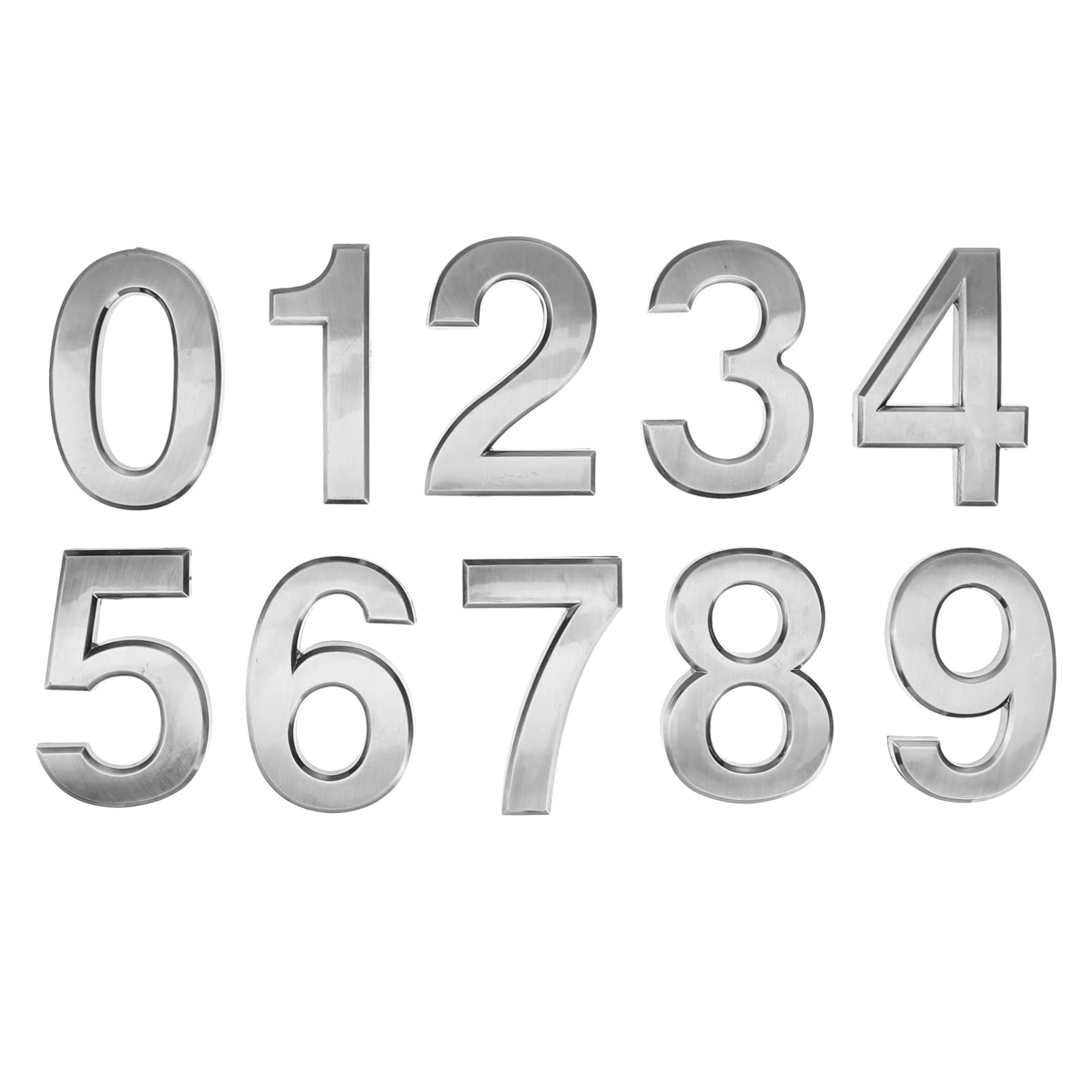 MAGICLULU 50stücke Edelstahl Türnummernschild Teiliges Selbstklebende Hausnummern Einfache Installation Ohne Schrauben Vintage Stil Für Wohnungen Büros Und Hotels