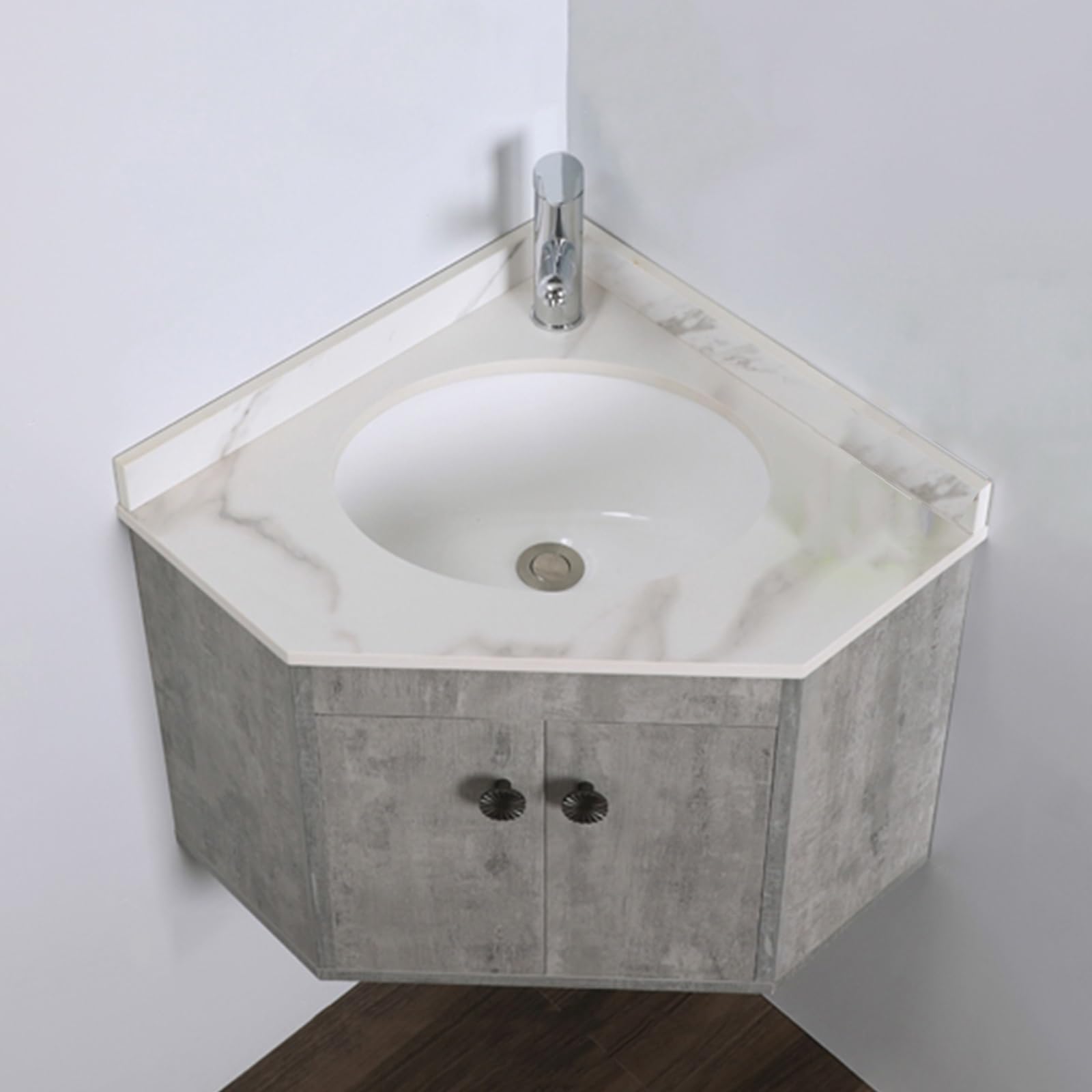 DFGHNBVC Floating Bathroom Vanity With Ceramic Sink, Space-Saving Wall Mounted Cabinet For Small Bathrooms,Bathroom Vanity C