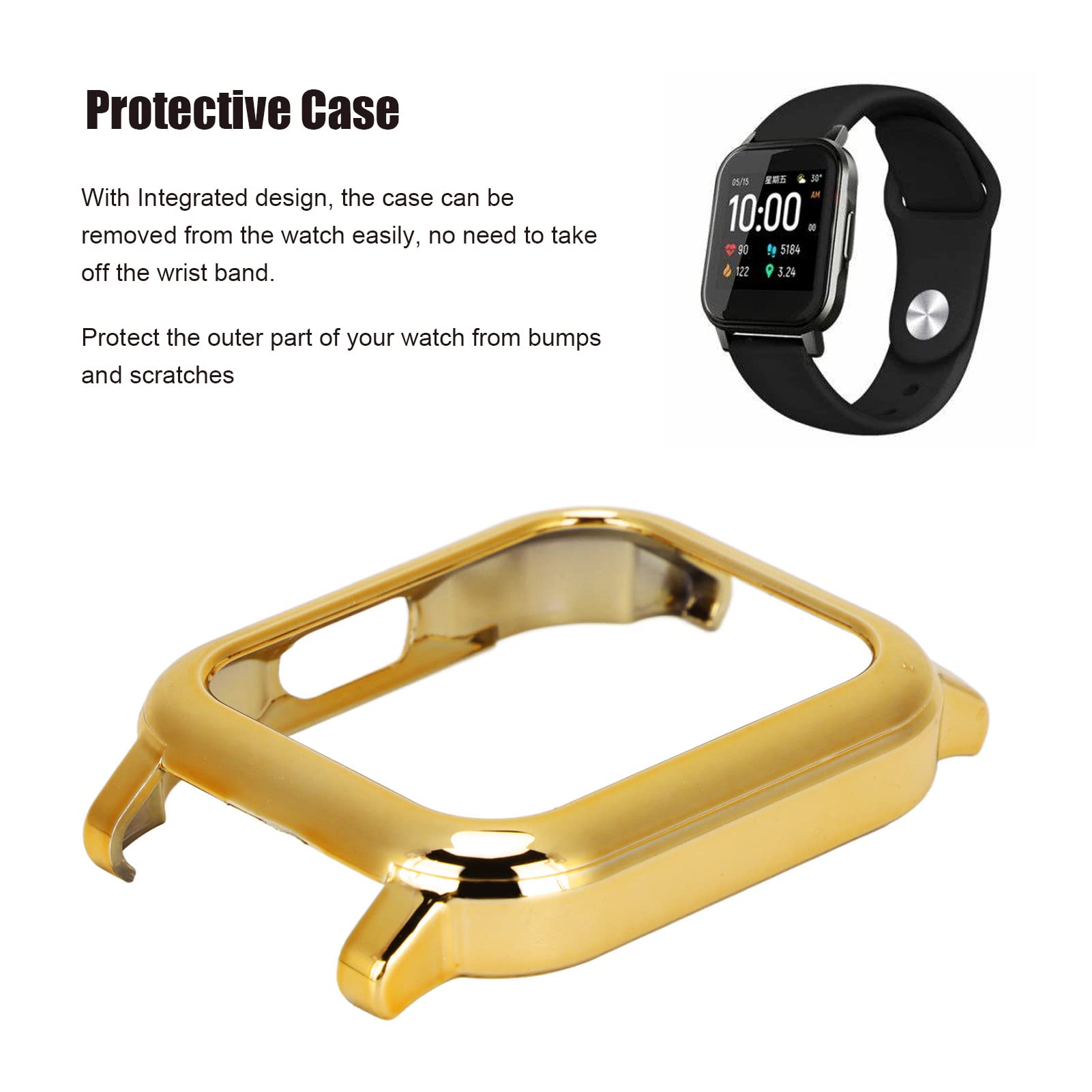 Cosiki Copertura del PC, Telaio di Protezione in Plastica Flessibile Copertura Completa Anti-graffio Resistente agli Urti per Orologio Intelligente Solar LS02(Argento