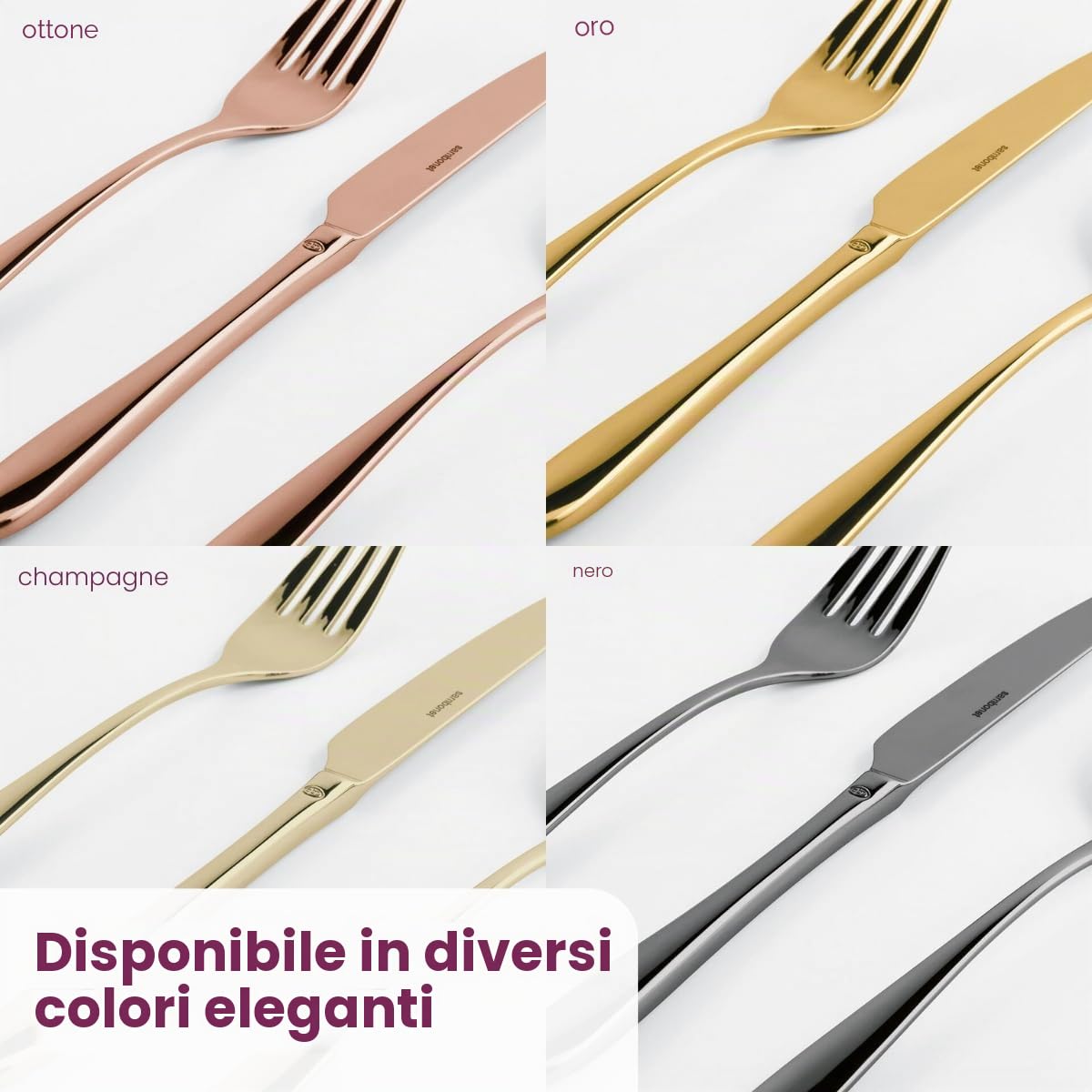 SAMBONET - Servizio 36 Pz Monoblocco Royal Inox