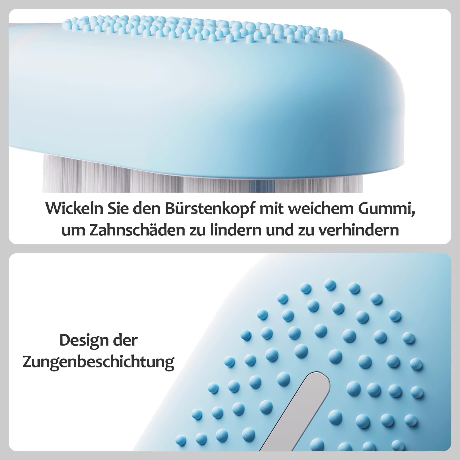 MGW Lächen - Cepillo de dientes eléctrico, oscilación y vibración, cepillo de dientes eléctrico silencioso con 4 cabezales de cepillo, 3 modos y 3 intensidades de vibración con bolsa de viaje (blanco)