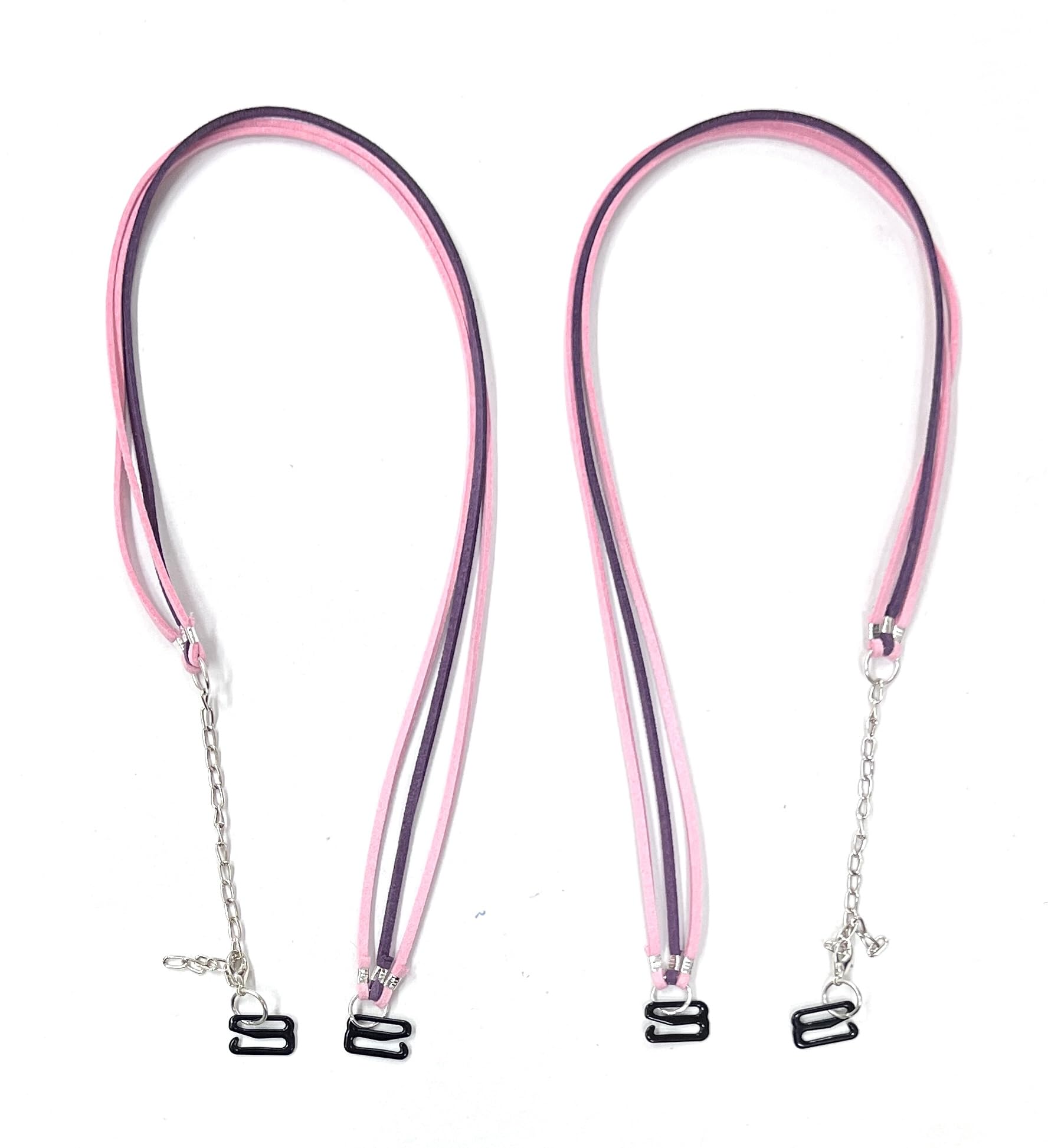 Light Pink & Purple Soft Leather Cord Bra Straps for Women | Premium Adjustable Bra Shoulder Straps | Soft, Skin-Friendly & Fashionable Replacement for Bra Straps-image-24