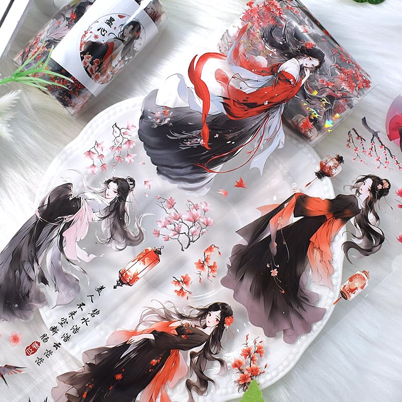 Image of New Popular PET Tape Modern Girls Collage Glossy Washi Tape for Decoration Small Fresh Flower Materials (90728)