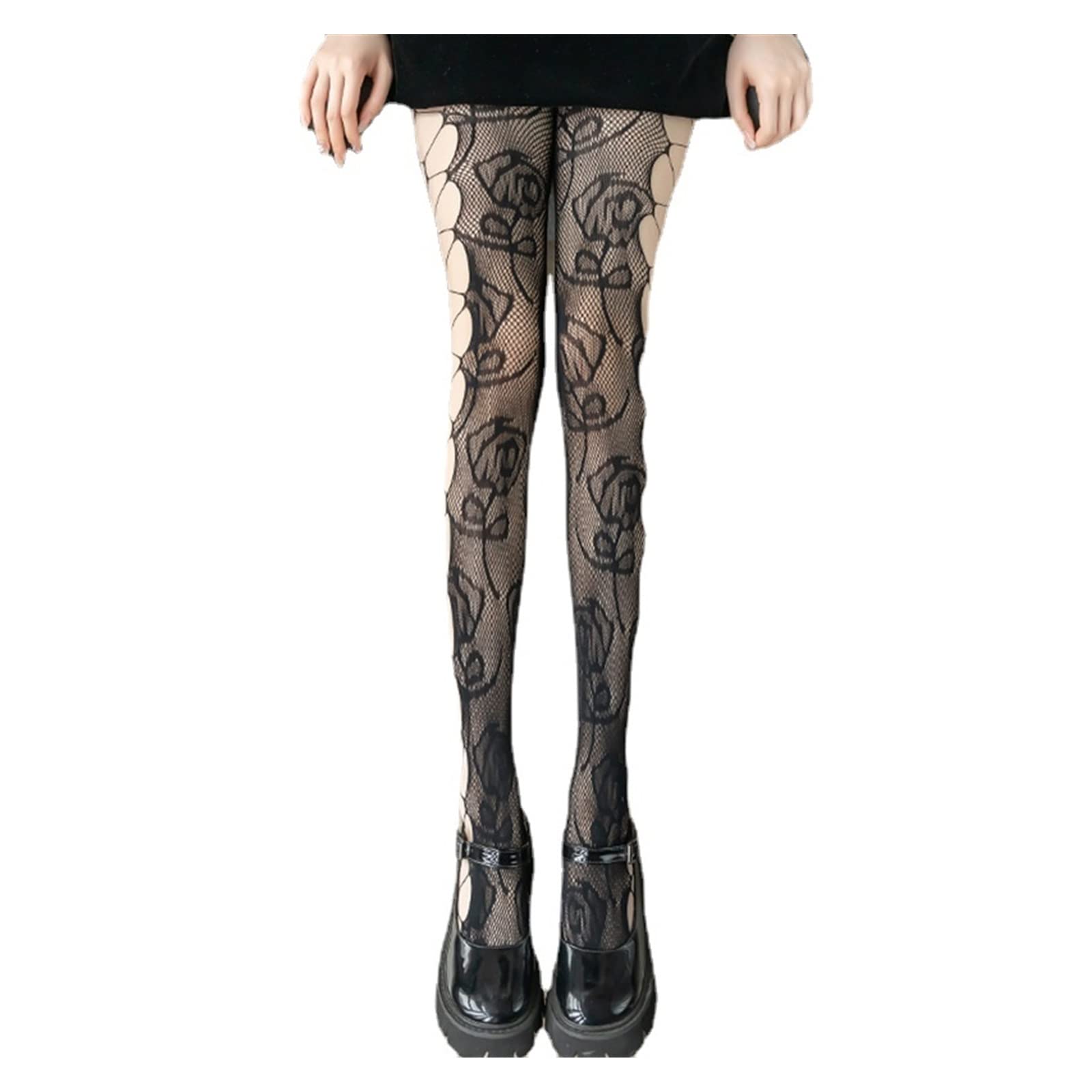 ⭐︎新品未使用タグ付き⭐︎極希少⭐︎アンダーレイヤーパンツ　スパッツ　タイツ Amazon.co.jp: 女子 穴あきタイツ スパイダー網タイツ パンスト