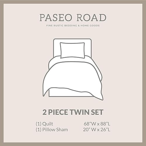 Miniatura 9 de Paseo Road by HiEnd Accents  Del Sol Western Bedding Juego de edredón de 2 piezas con funda de almohada, juegos de ropa de cama azteca de tamaño