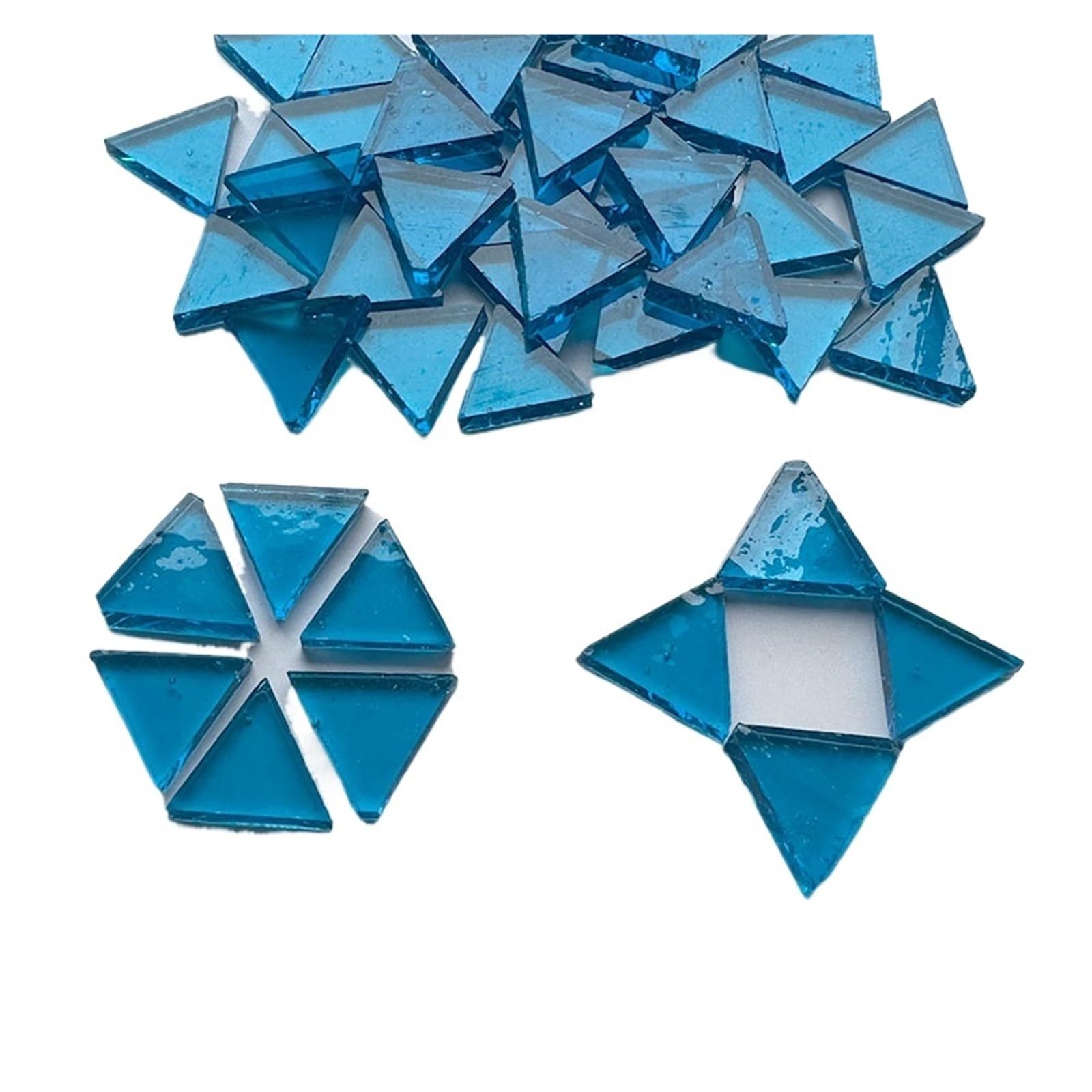 Btryldcfa Color2 Mosaic Tiles 50G Triangle Translucent Mica Mosaic Tiles Colorful Glass Diy Making For Craft Arts