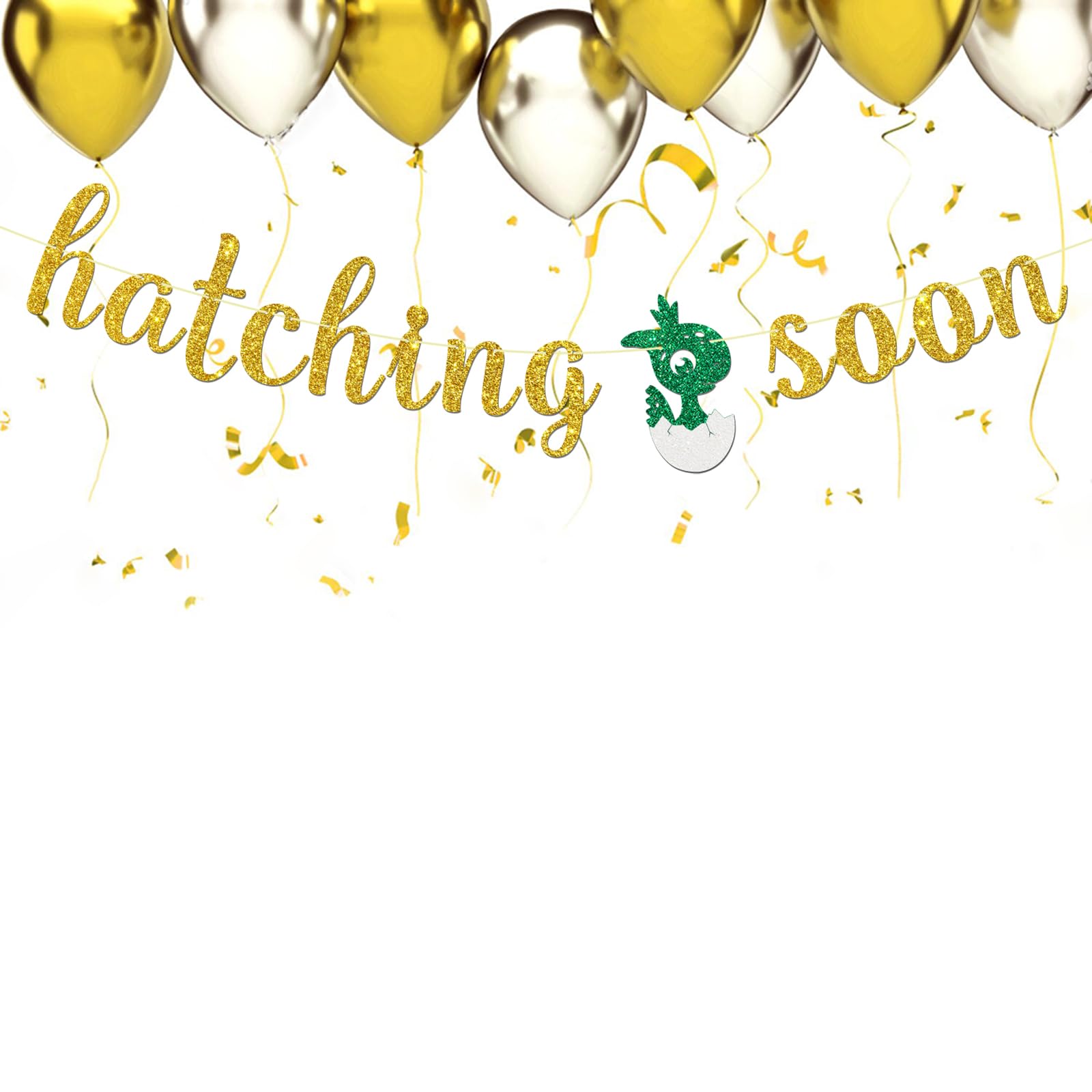Dalaber Dinosaurier "Hatching Soon" Banner - Babyparty-Deko Für Jungen, 2,7 M Lang