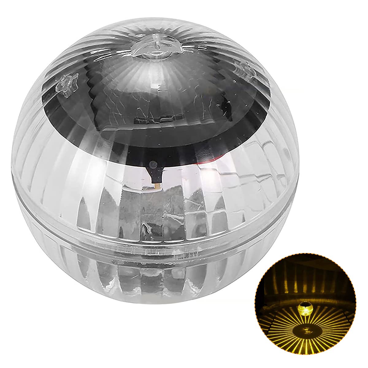 Sesaver Warm Light Solar Powered Floating Lamp,Ip44 Waterproof Solar Pond Floating Pool Light Magic Ball Night Led Bath Lights For Fountain Pool Pond Garden (Warm Light)