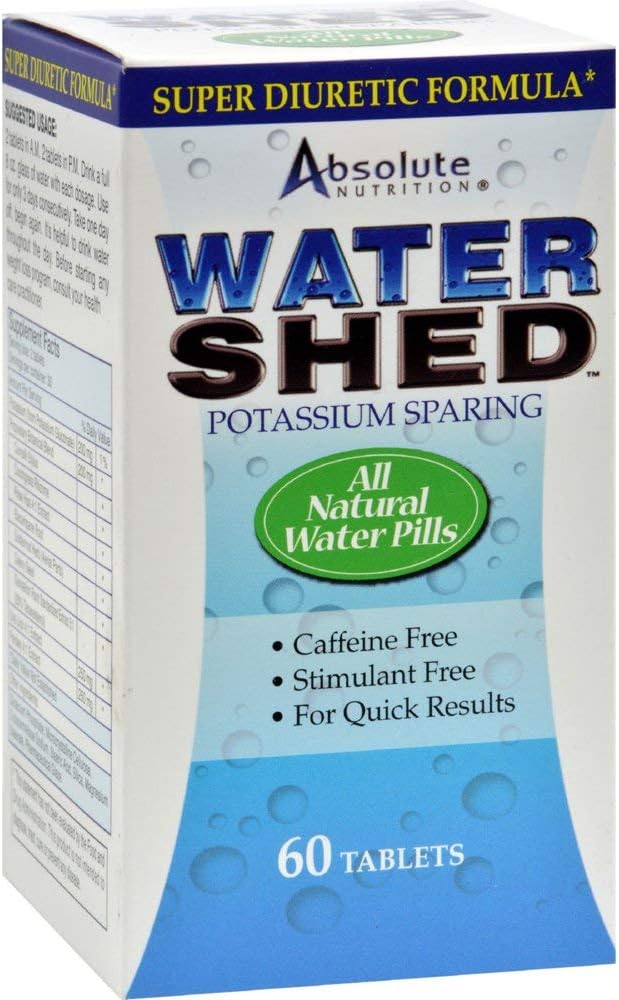 Absolute Nutrition Potassium Sparing Water Shed, 60 Tablets (Pack of 2)