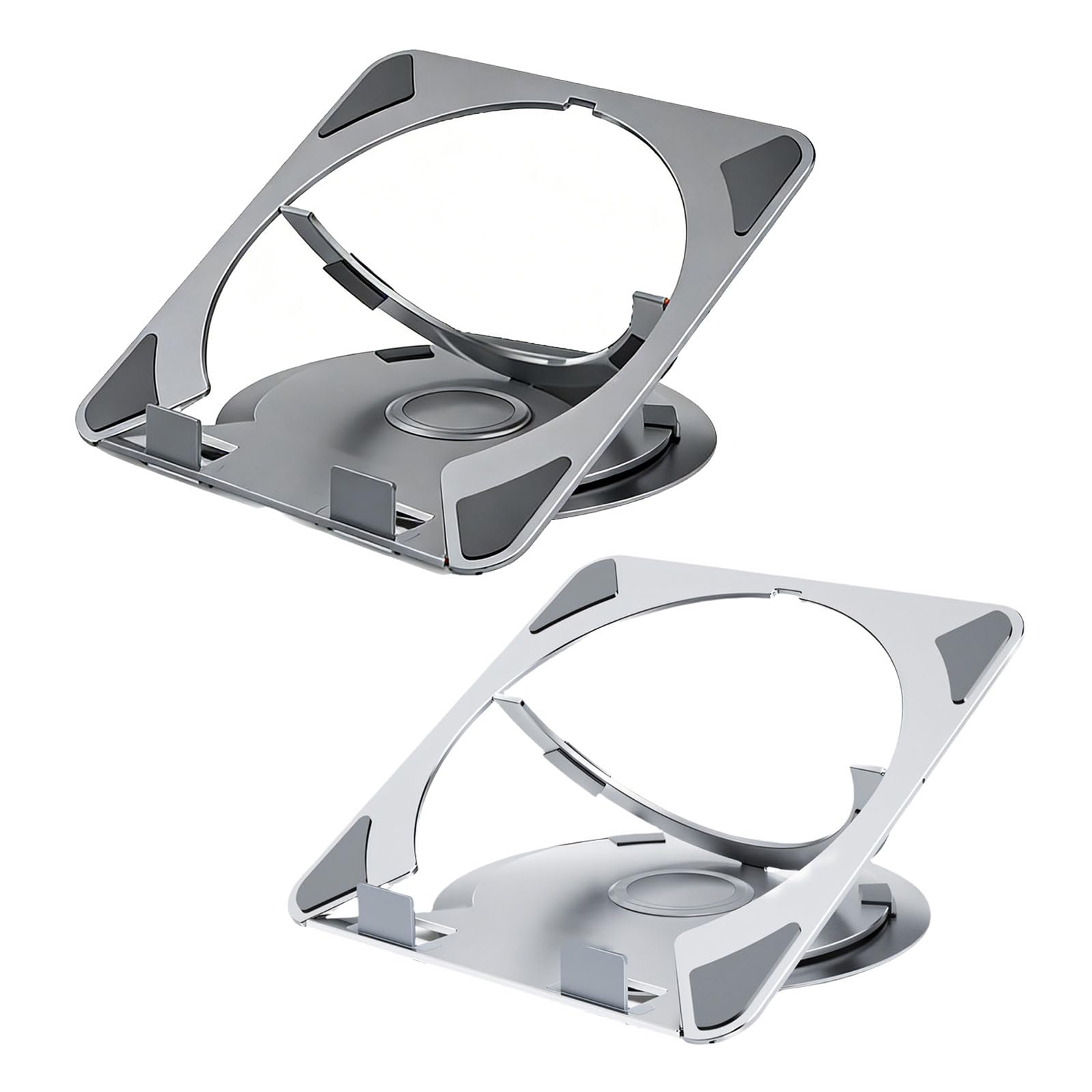 Supporto per Laptop Sottile e Pieghevole in Alluminio per Notebook da 13 a 17 Pollici con 5 Supporti per Laptop ergonomici Regolabili e con Rotazione a 360°