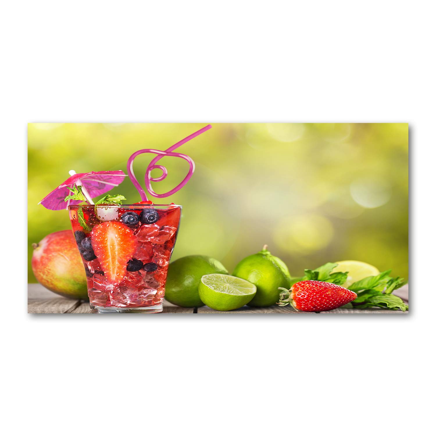 Image verre plastique Cóctel de frutas Tulup 120x60cm pour décoration murale moderne