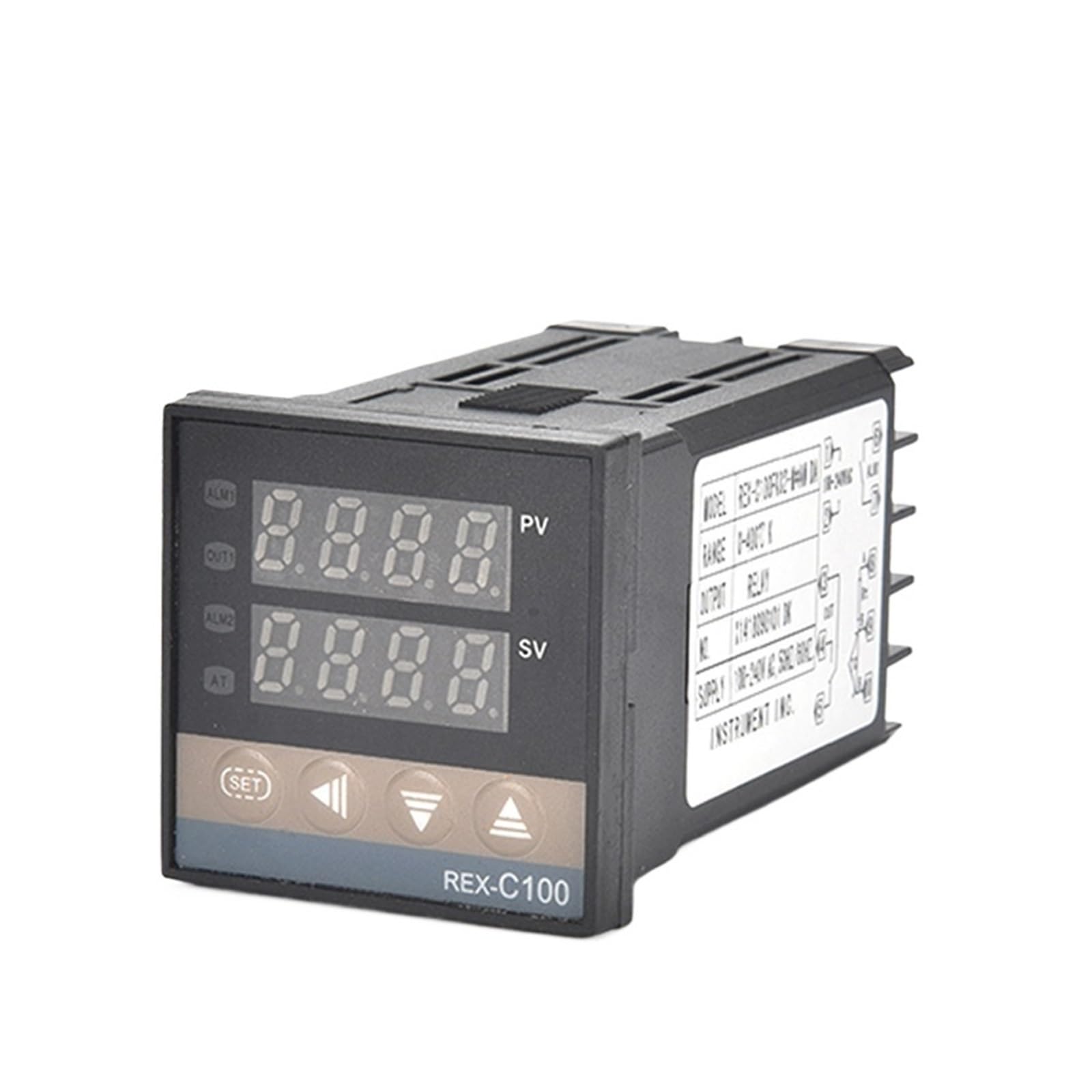 XGTEAHHC Rex-C100 Pt100 Digital Temperature Controller Thermostat Ssr Output 40da Ssr Relay Aluminum Radiator Heat Sink 1m Resistance