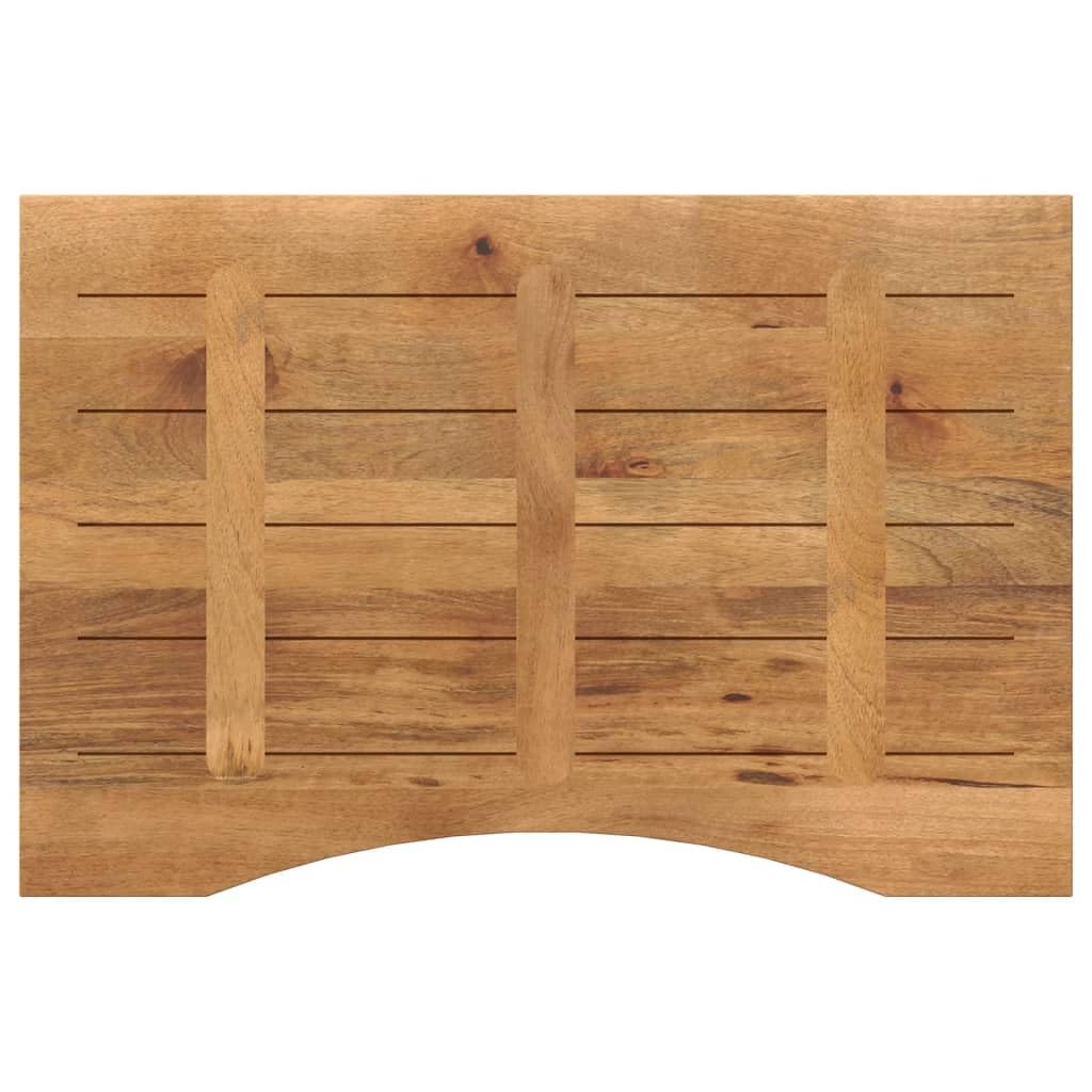 vidaXL Schreibtischplatte, Bürotischplatte mit Aussparung, Tischplatte für Schreibtisch Esstisch, Ersatztischplatte Holzplatte, 100x50x2,5cm Massivholz Mango