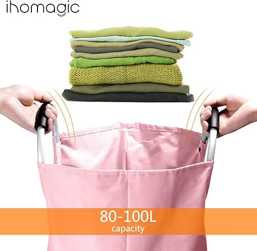 Miniatura 3 de Cesta de lavandería plegable con asas para lavandería, contenedor de lavado independiente, organizador de ropa sucia para juguetes, artículos