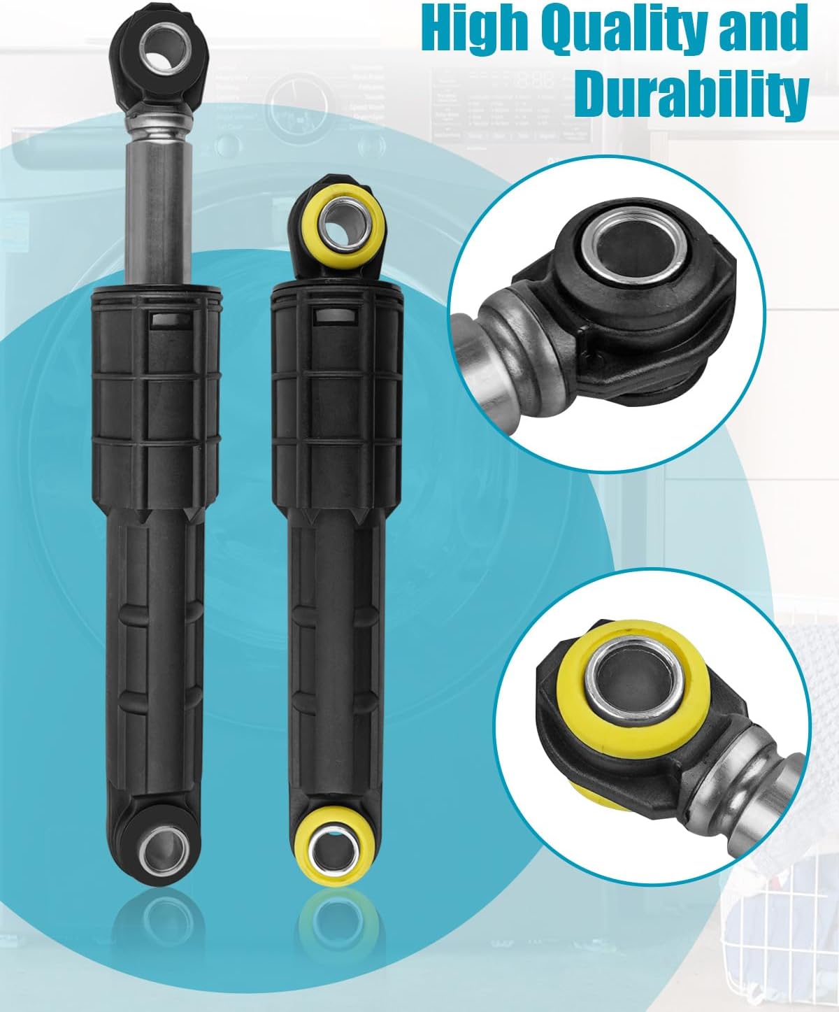 4PCS Washer Shock Absorbers Fit for Samsung WF45M5500AP WF350ANP WF350ANW WF42H5200AW WF42H5200AP WF42H5000AW Washing Machines，11.3in Front Shock Absorber and 7.5in Rear Shock Absorber image 4 of 6 B0F9PJ1QJ6