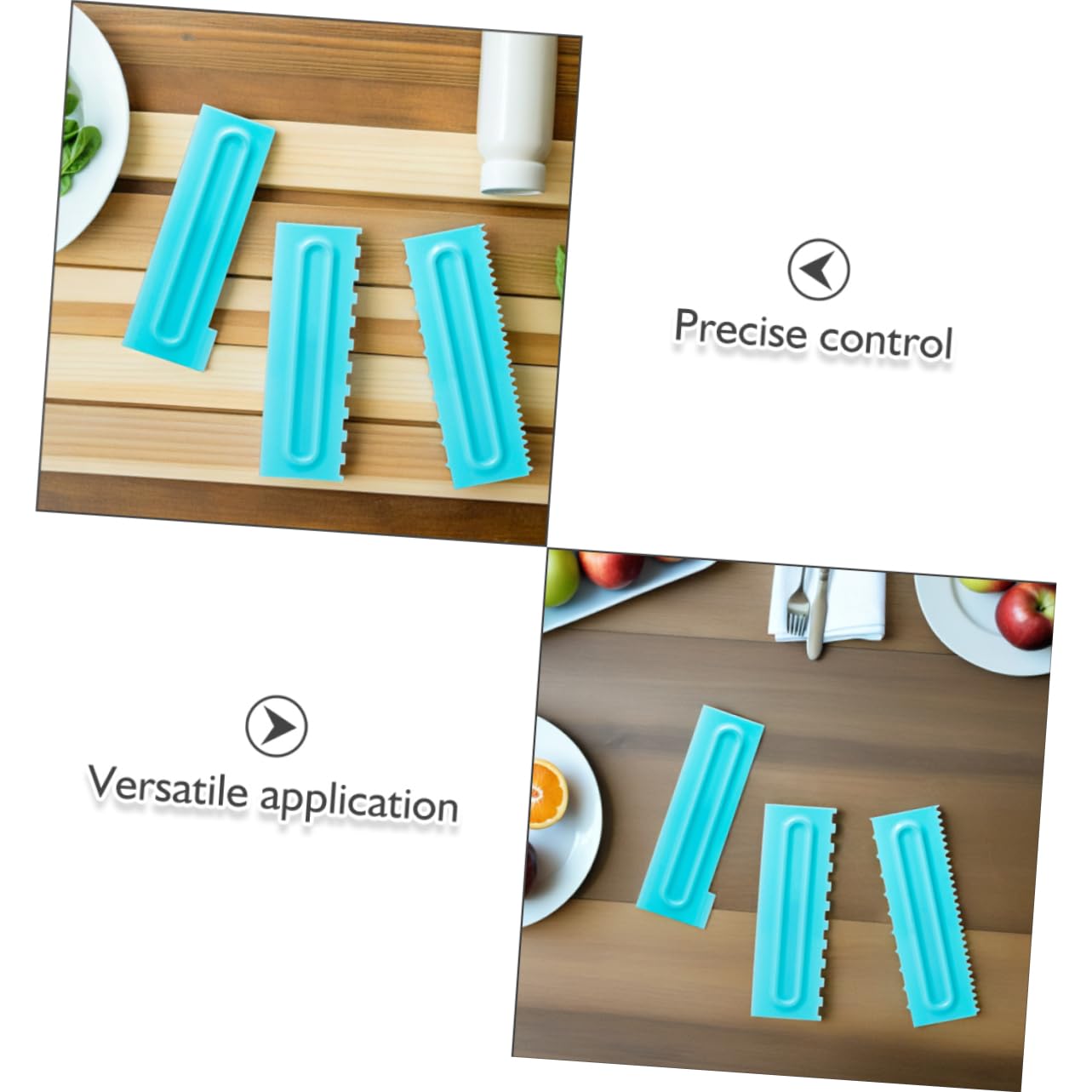 LIFKOME 9 Stück Teiliges Cake Smoother aus Stabilem PP Vielseitige Kanten und Oberflächenglätter für Fondant und Creme Präzise Backwerkzeuge für Glatte Kuchenoberflächen Beim Dekorieren