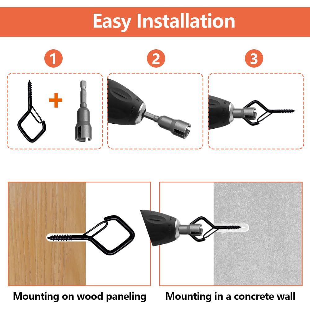 18 Ganci A Vite Per Legno Con Fusibile - Ganci Soffitto In Acciaio Inox Per Decorazioni