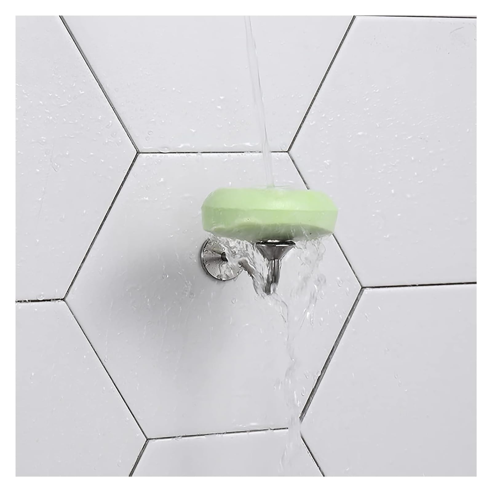 Jabonera, Plato de Soporte magnético for Ducha, Soporte for jabón de Barra montado en la Pared, Cesta de jabón sin Perforaciones de Acero Inoxidable