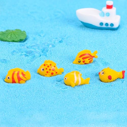 Miniatura 7 de MAOMIA Mini peces de mar para cupcakes de Pascua, figuras en miniatura de peces de jardín de hadas, paisaje de musgo, bricolaje, terrario,