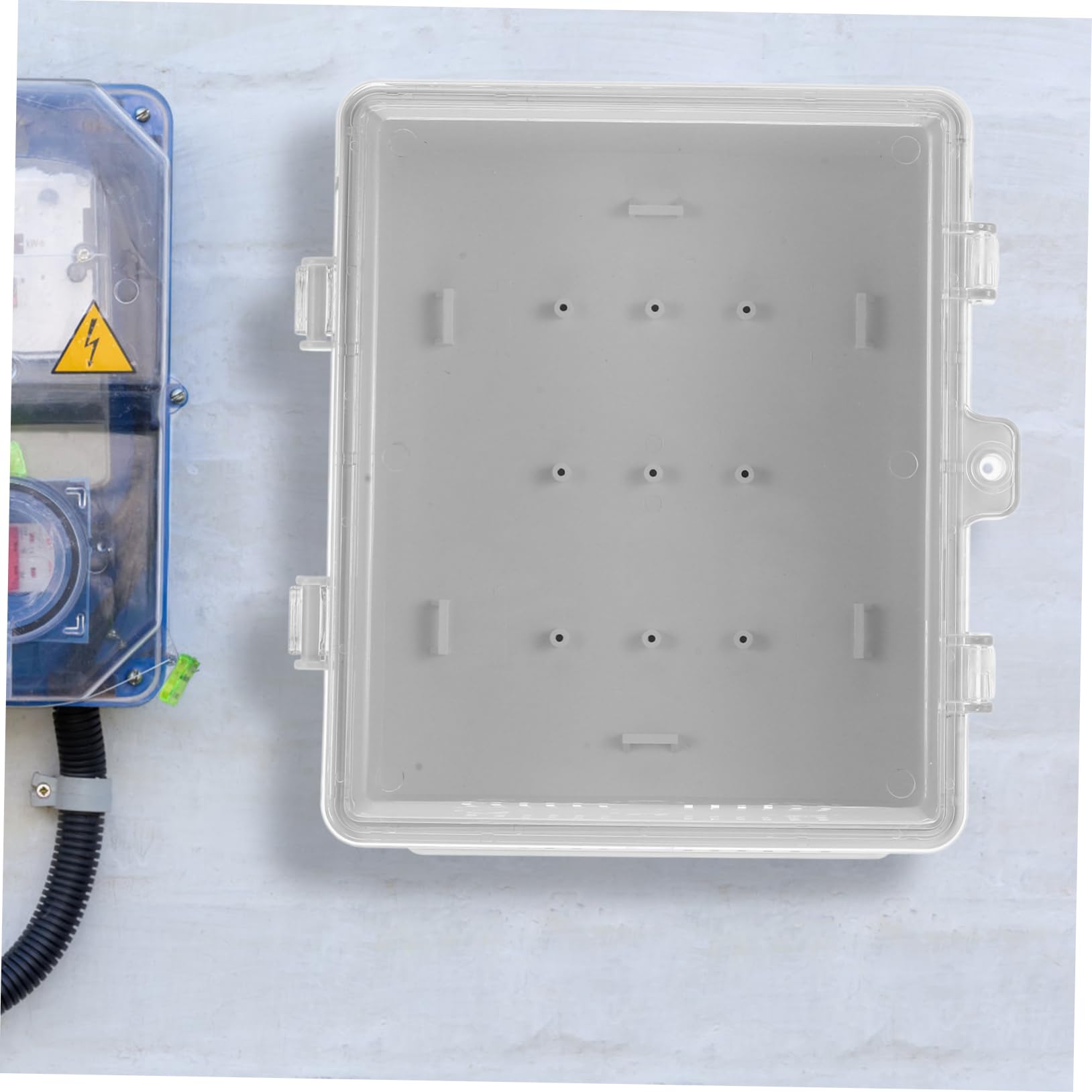 Scatola Installazione Facile e Pannello Trasparente Ip65 di Derivazione Stagna in Abs Bianco Manutenzione Semplice per Collegamenti Elettrici Esterni