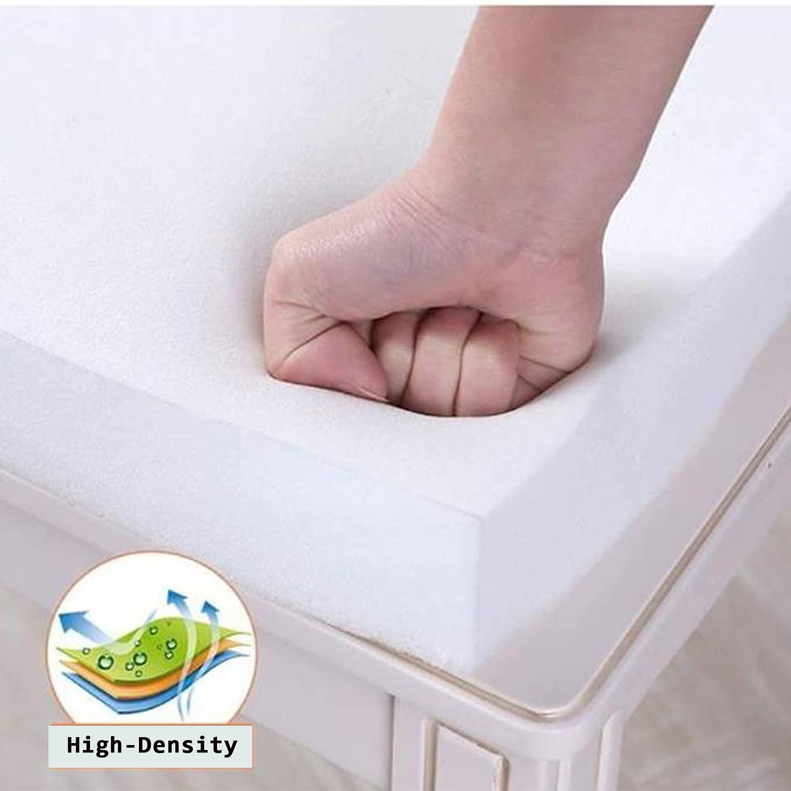 Outdoor-Kissen, wasserdicht, PU-Leder, 60 x 40 cm, Gelb, perfekt für Garten, Terrasse, Schaukelstuhl, abnehmbare Sitzmatte für 23-Sitzer-Möbel