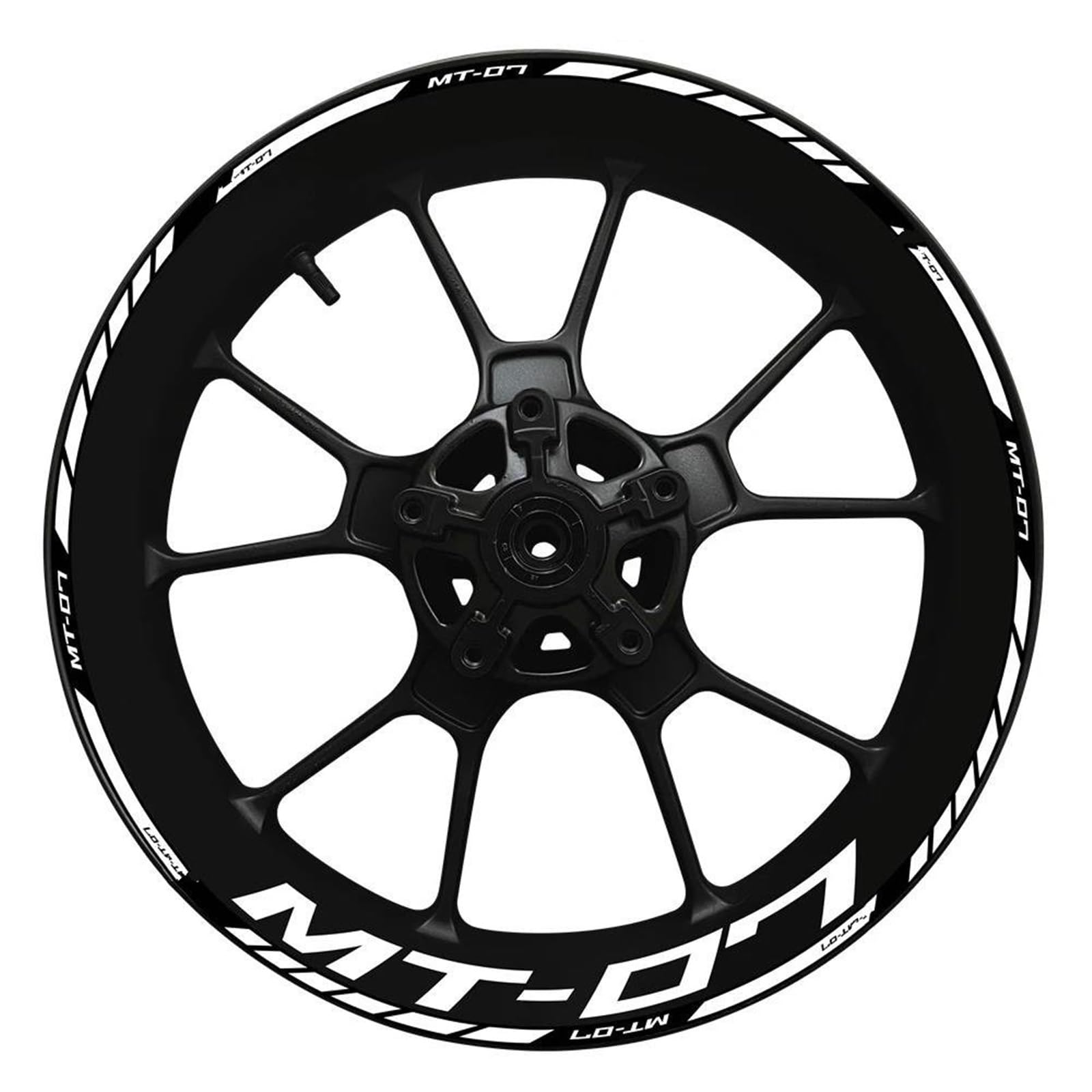 Wheel Hub Decal MT07 Set MT 07 Inner and Outer Rim Sticker 2022 for Yamaha MT-07(Color12)