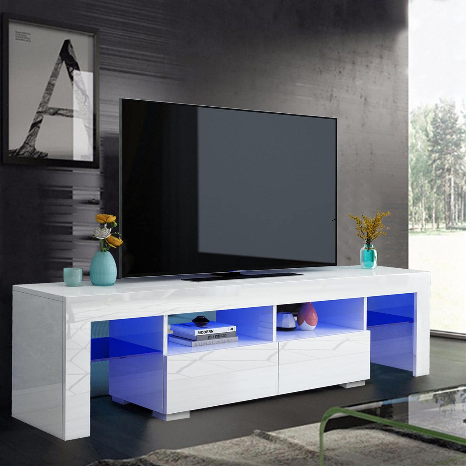 Buy CRX mod Century tv Stand Video Game Entertainment Center with