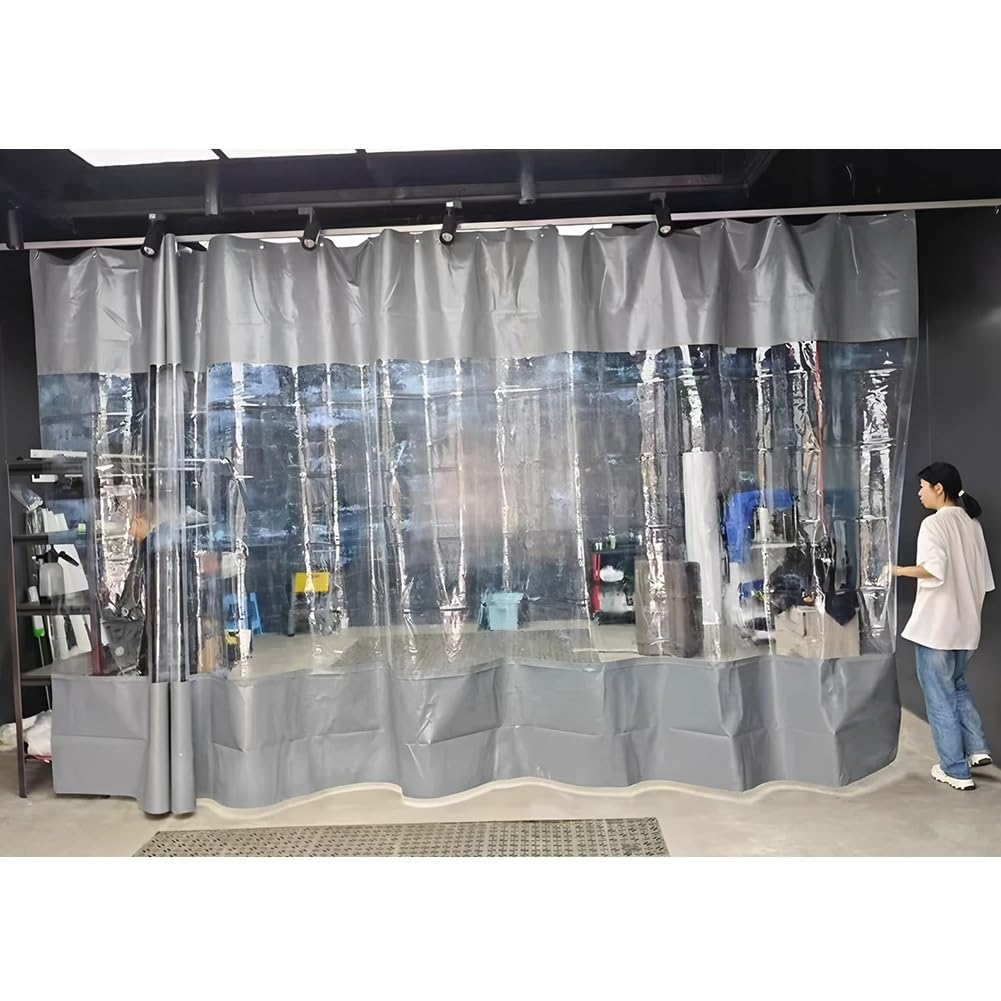 GJMSSMY Industrial Divider Tarp Panels for Household & Outdoor Use | Waterproof Easy to Clean & Install | Space Partitio Solution (2.5x3.5m)