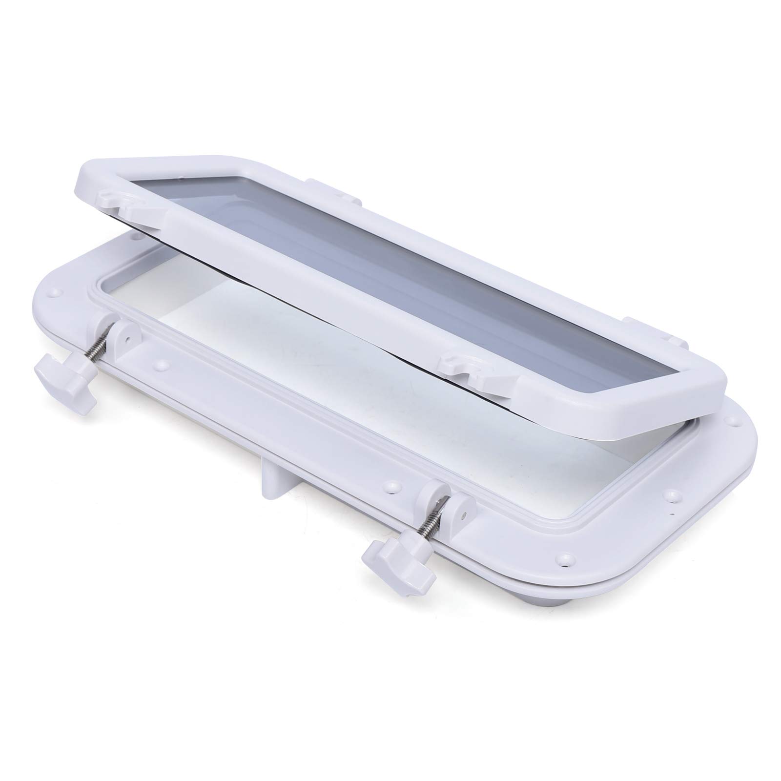 Kaibrite Barca Porthole Finestra Rettangolare,Barca Yacht Rettangolo apertura Portlight Oblò,Finestra universale oblò per barca/Yacht/RV/Industria Auto