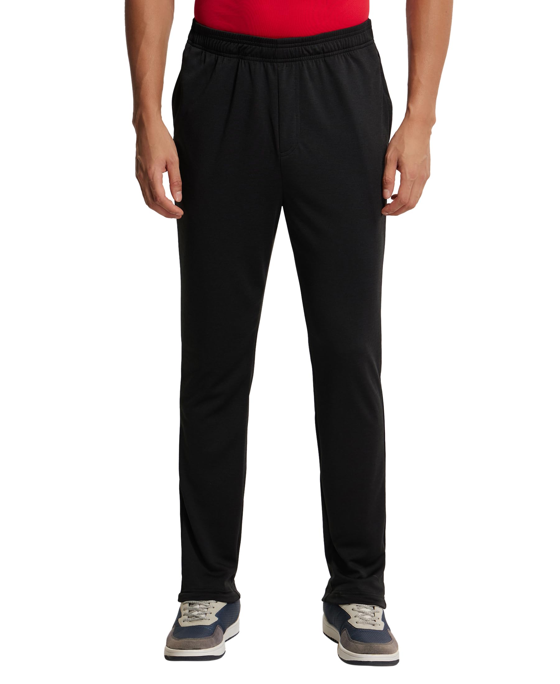 MV24 Men's Lightweight Microfiber Slim Fit Active Wear Trackpants with Zipper Pockets and Stay Fresh Treatment