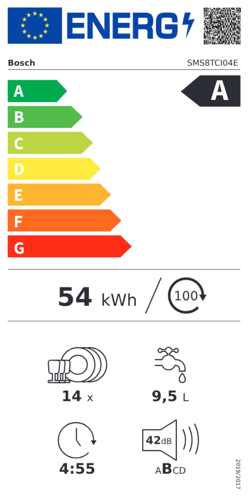 Bosch, Lavavajillas, Serie 8, Home Connect, PerfectDry, Acero, SMS8TCI04E | Controla el lavavajillas desde la app y consigue secar hasta el plástico gracias a las Zeolitas.
