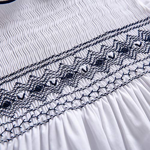 Pettigirl Girls Sundress Hand Smocked Sleeveless Ruffle Dress with Embroidery Hem3